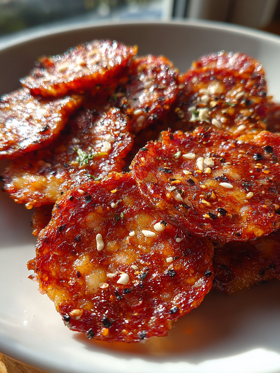 air fryer salami chips